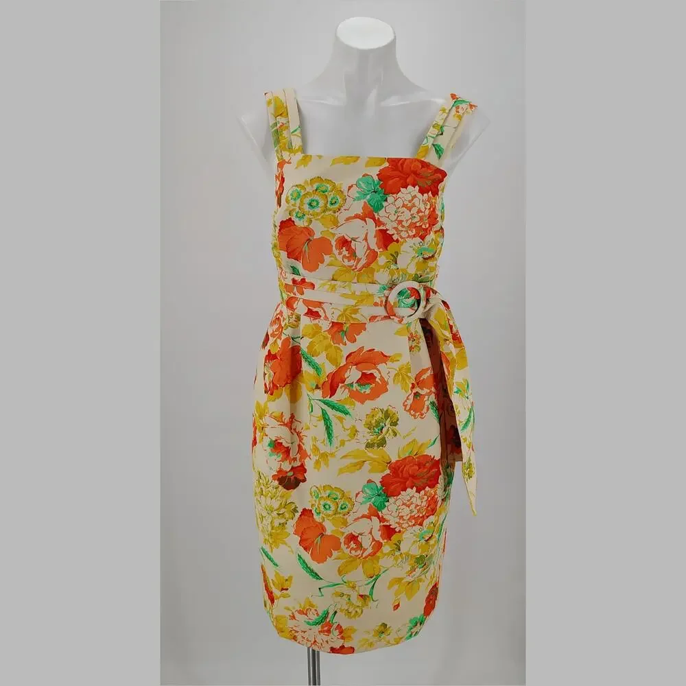 J.Crew Collection Ratti Woodstock Floral Belted Sheath Dress Size 4